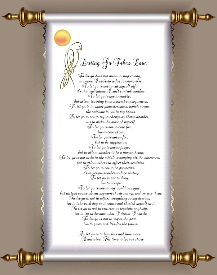 Wall scrolls for affirmations, poems, prayers and meditations